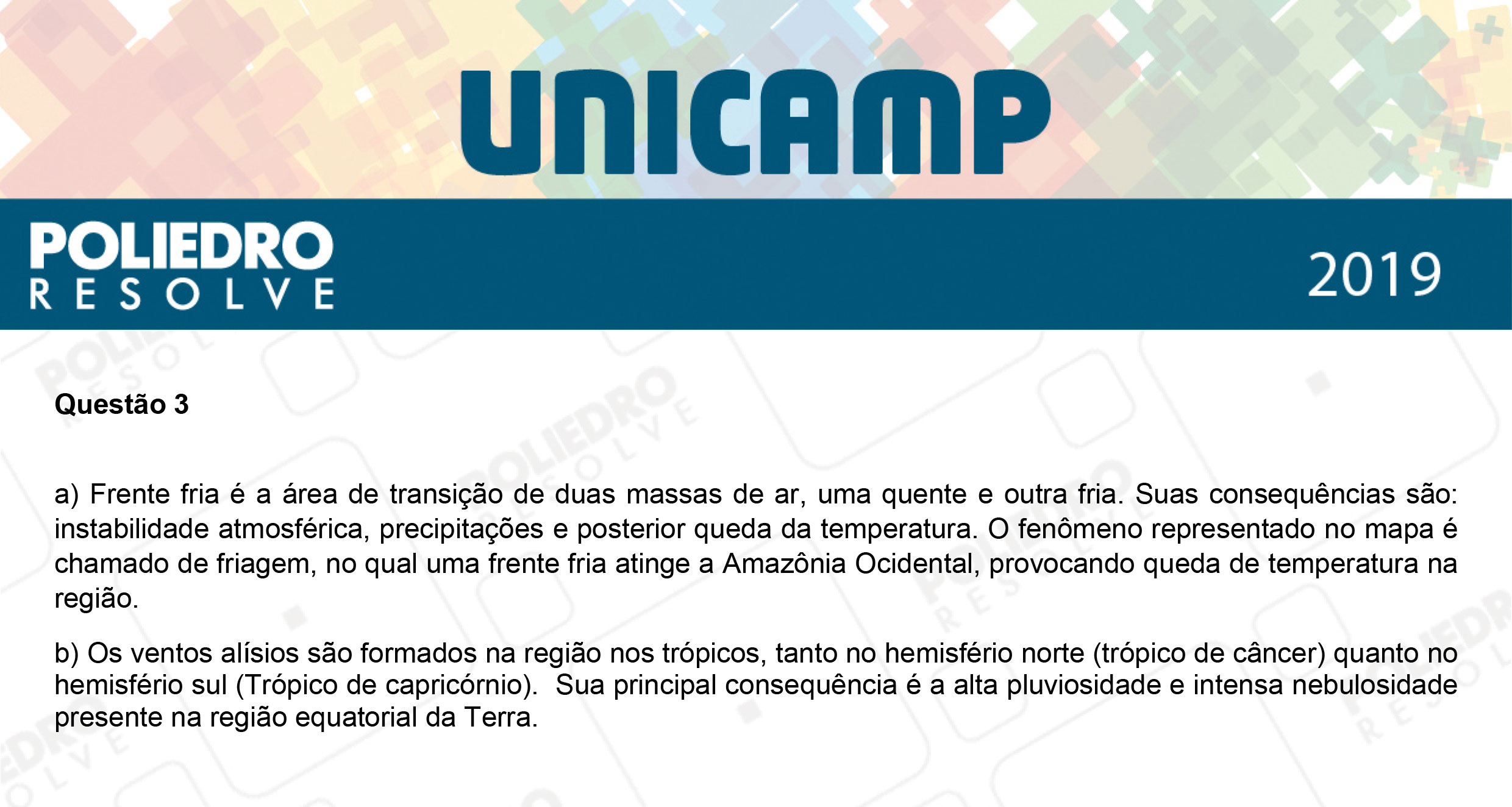 Dissertativa 3 - 2ª Fase - 2º Dia - Unicamp 2019