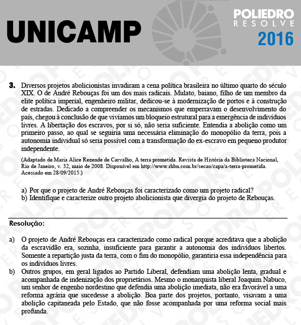 Dissertativa 3 - 2ª Fase 2º Dia - Unicamp 2016