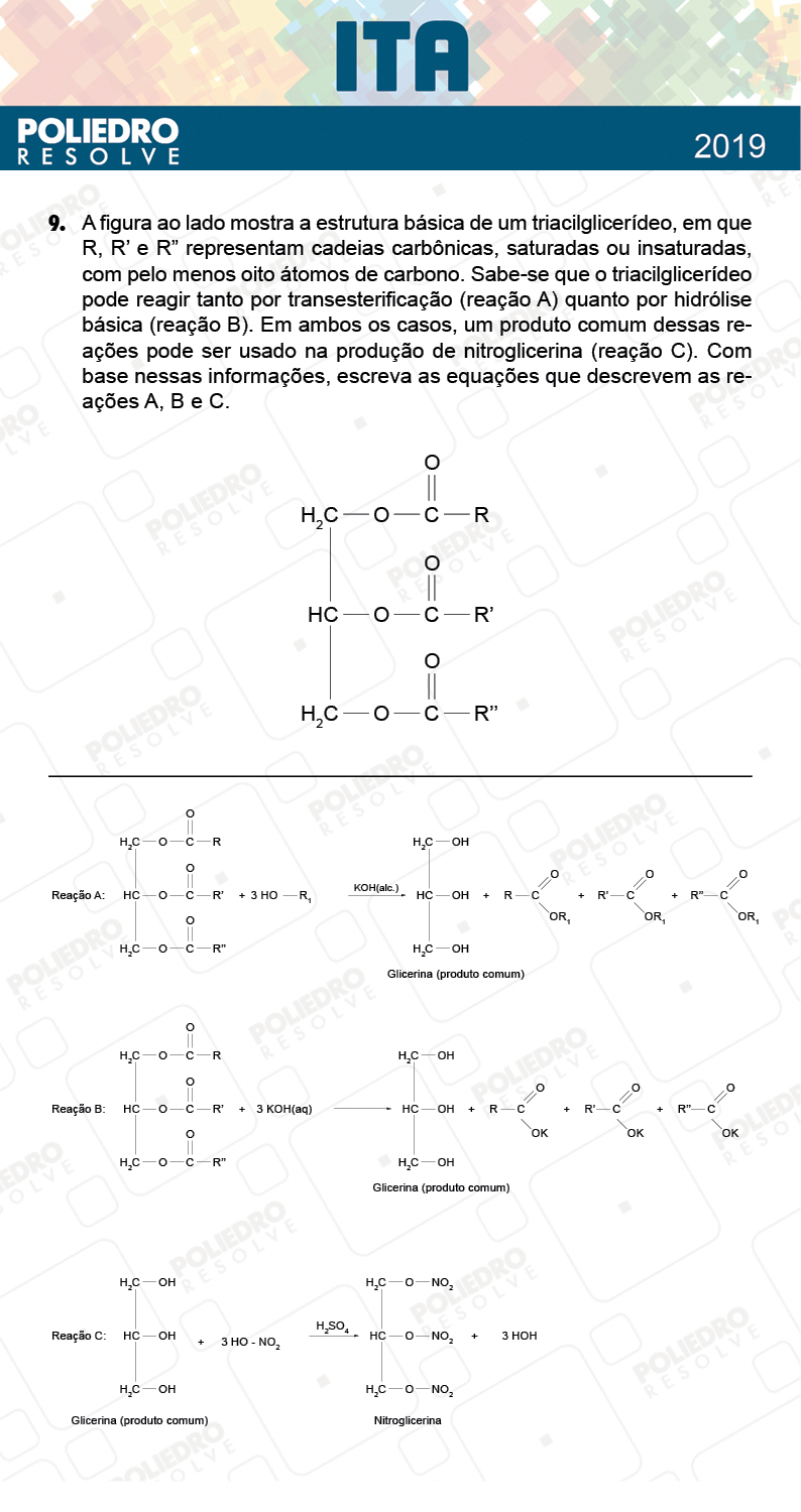 Dissertativa 9 - 2ª Fase - 1º Dia - MAT / QUI - ITA 2019
