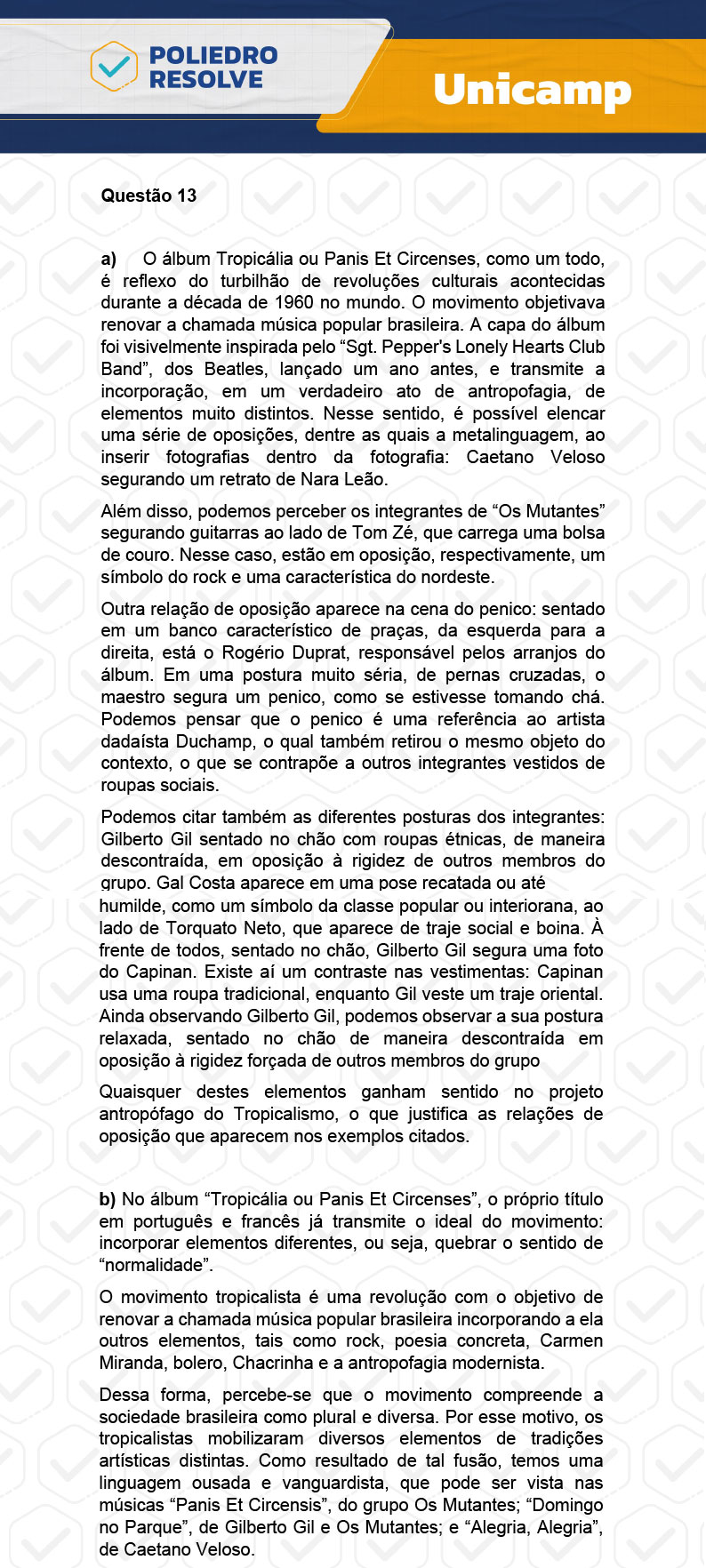 Dissertativa 13 - 2ª Fase - 2º Dia - Unicamp 2024