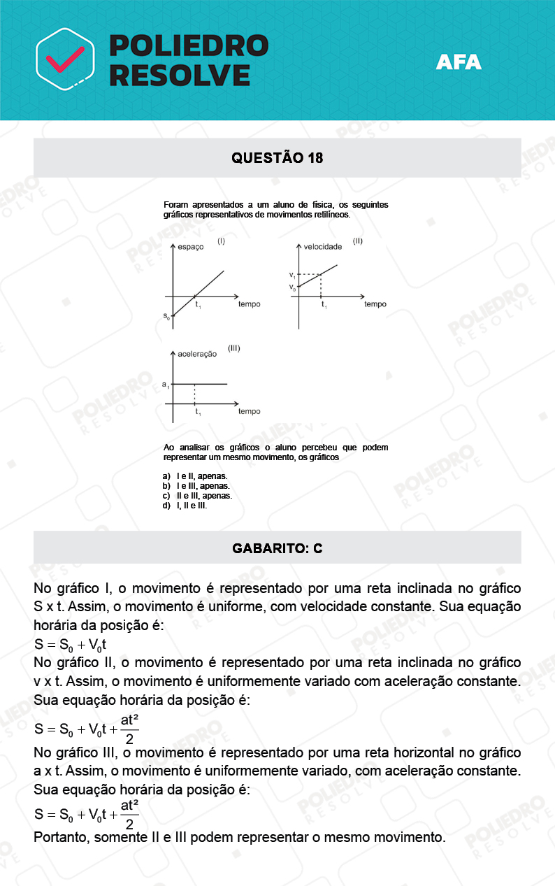 Questão 18 - Prova Tipo A - AFA 2022