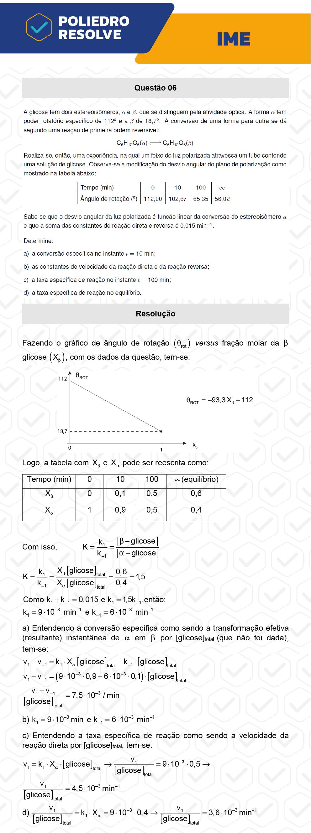 Dissertativa 6 - 2ª Fase - Química - IME 2023
