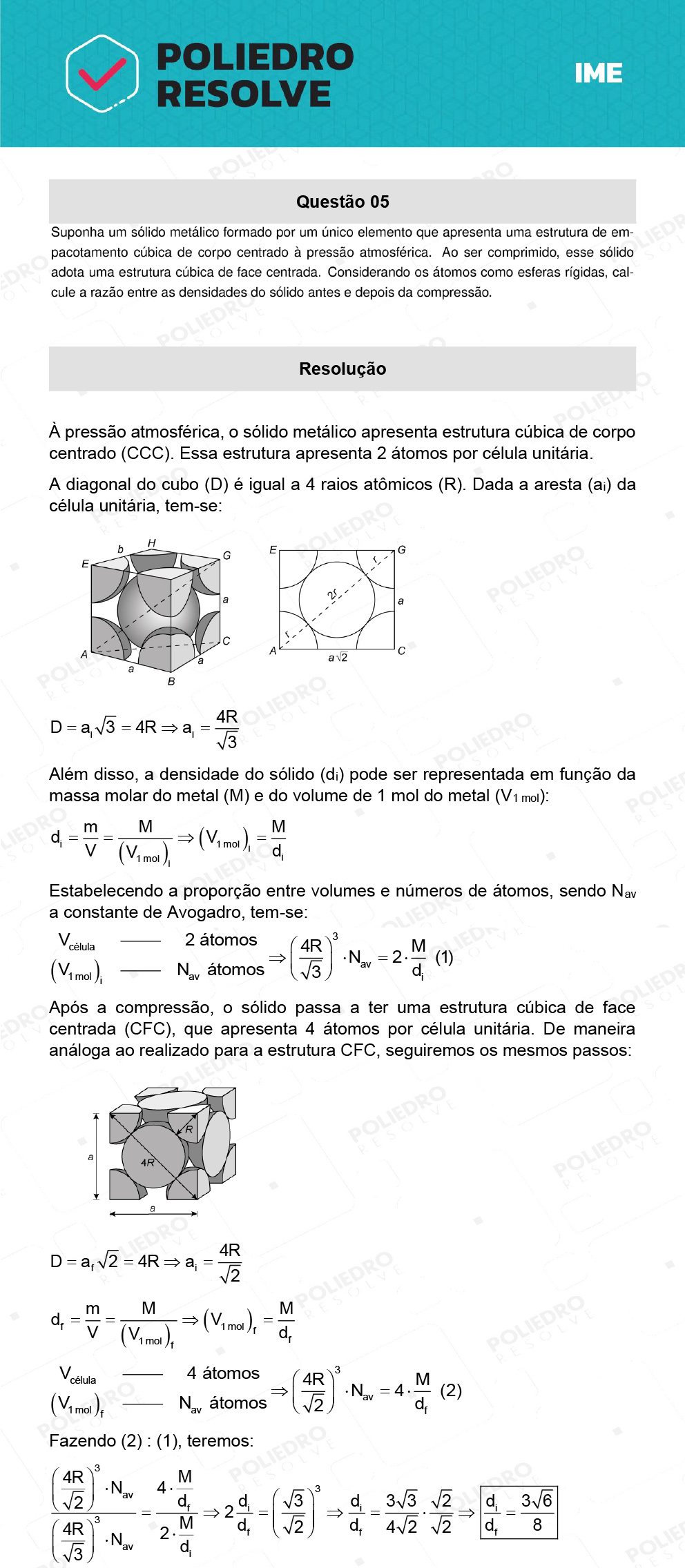 Dissertativa 5 - 2ª Fase - Química - IME 2022