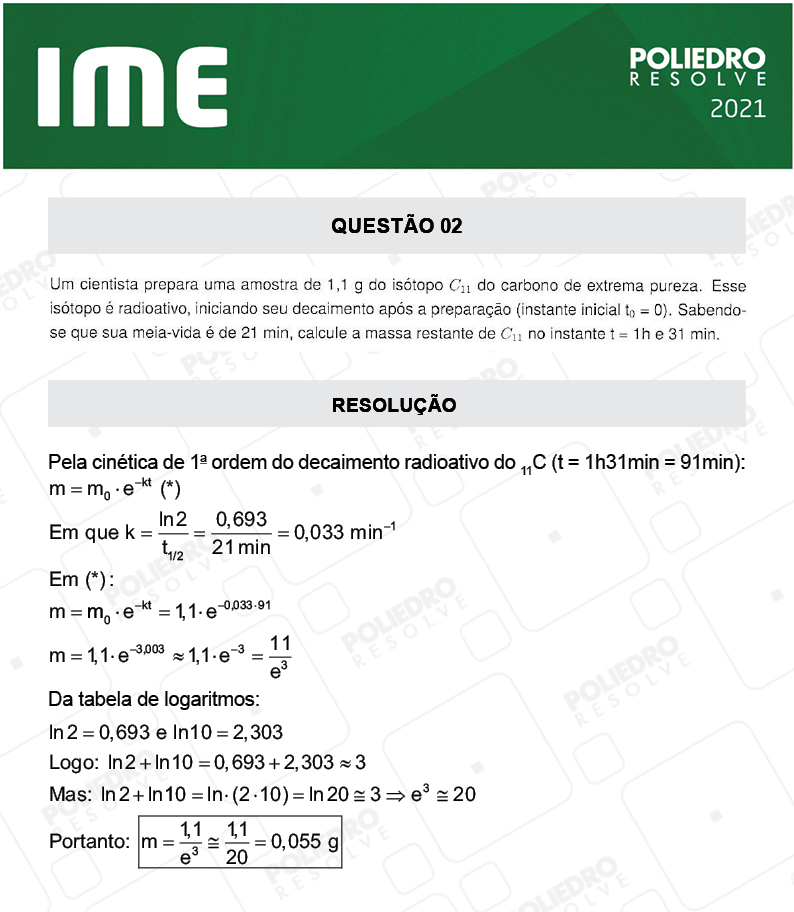 Dissertativa 2 - 2ª Fase - Química - IME 2021