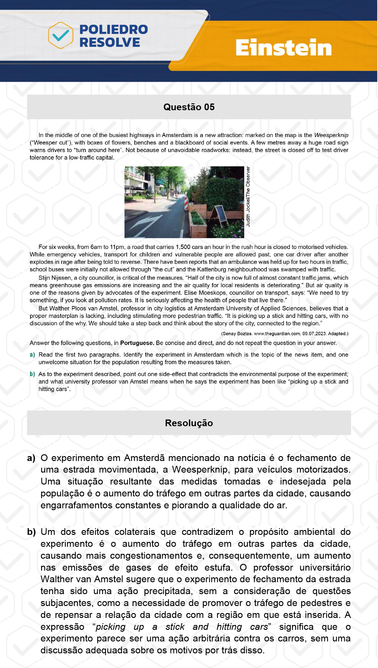 Dissertativa 5 - Fase única - Einstein 2024