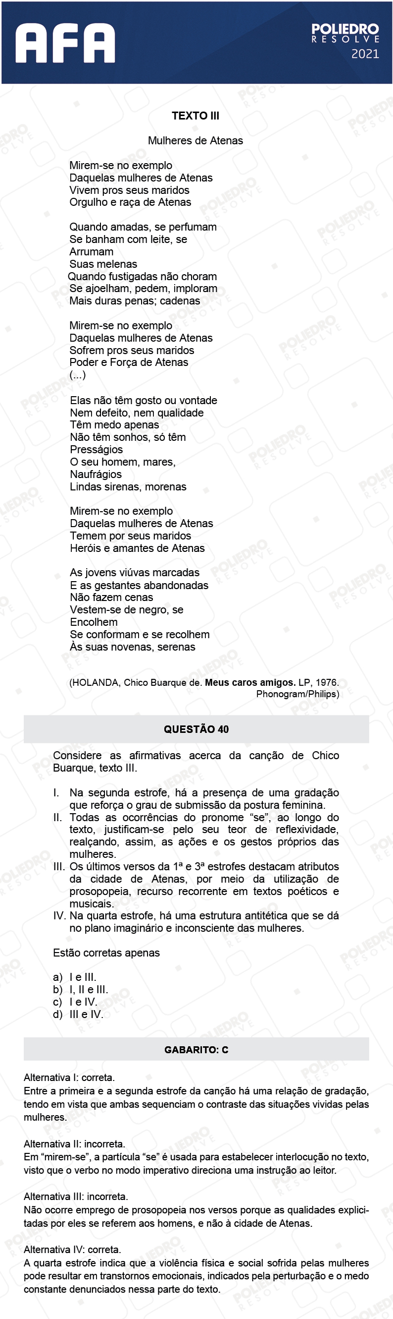 Questão 40 - Prova Tipo A - AFA 2021
