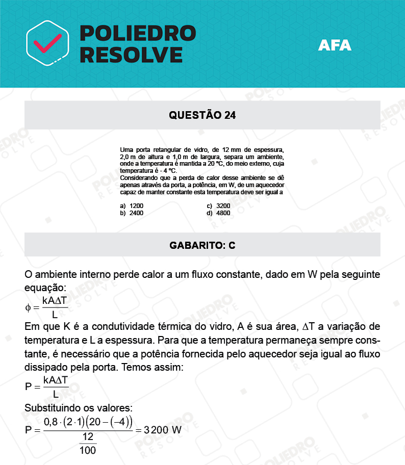 Questão 24 - Prova Tipo A - AFA 2022