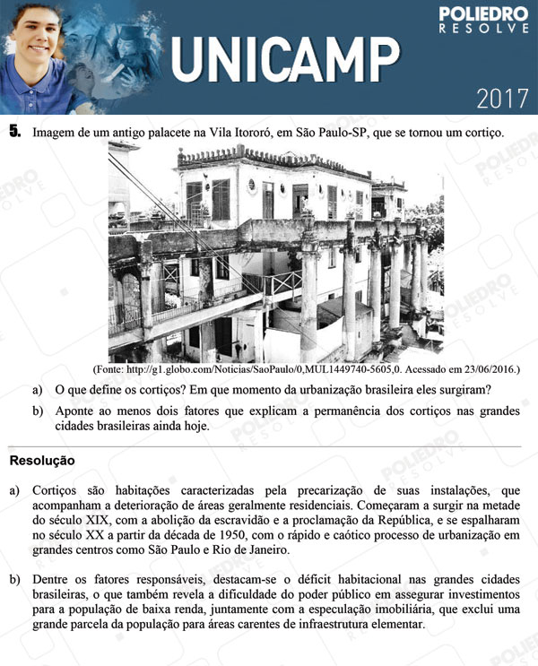 Dissertativa 5 - 2ª Fase 2º DIA - Unicamp 2017