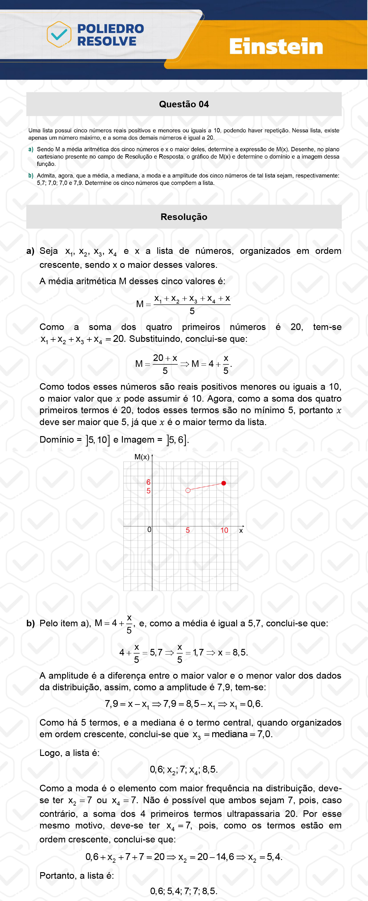 Dissertativa 4 - Fase única - Einstein 2024