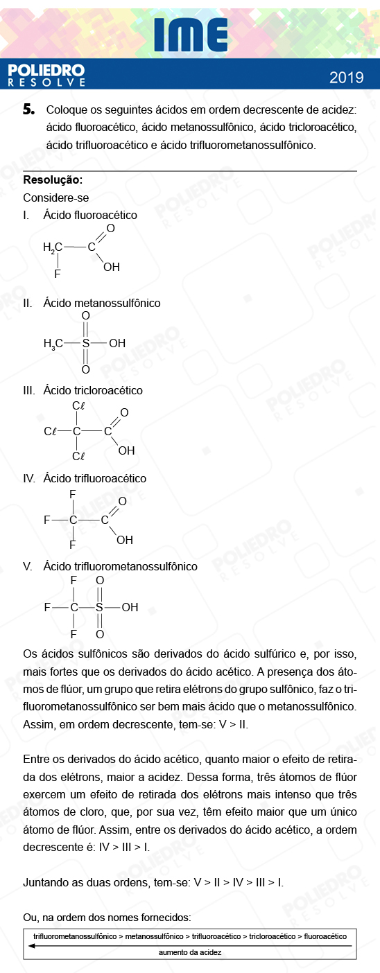 Dissertativa 5 - 2ª Fase - Química - IME 2019