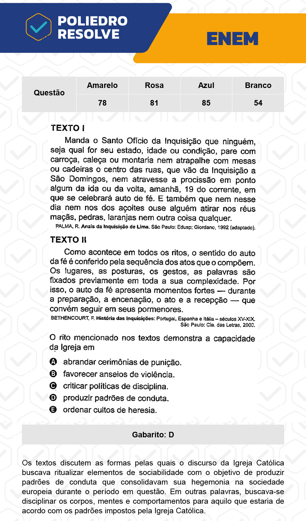 Questão 54 - 1º Dia - Prova Branca - ENEM 2022