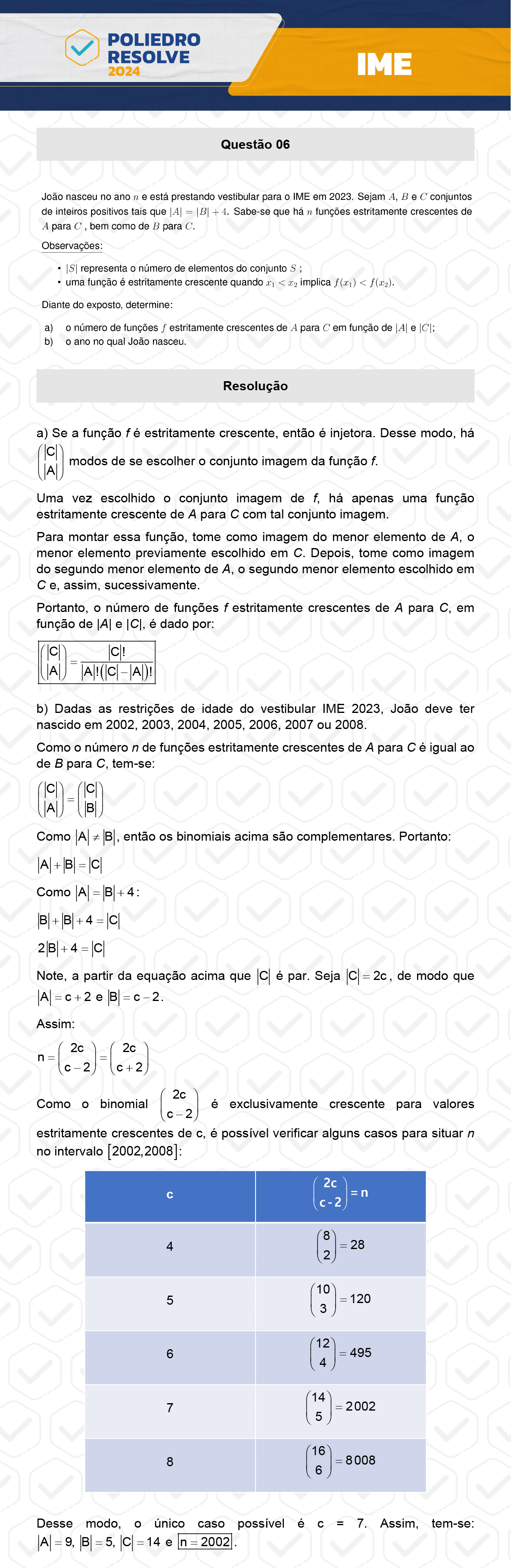 Dissertativa 6 - 2ª Fase - 1º Dia - IME 2024