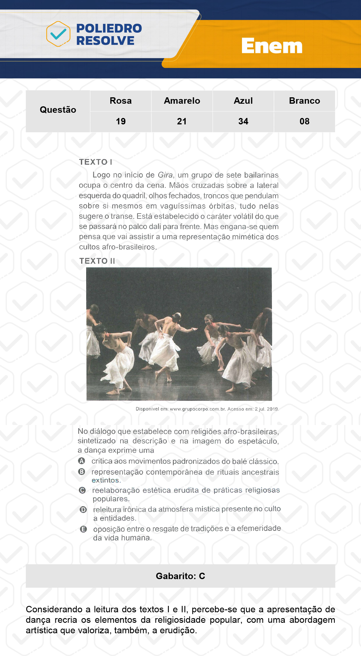 Questão 19 - 1º Dia - Prova Rosa - ENEM 2023