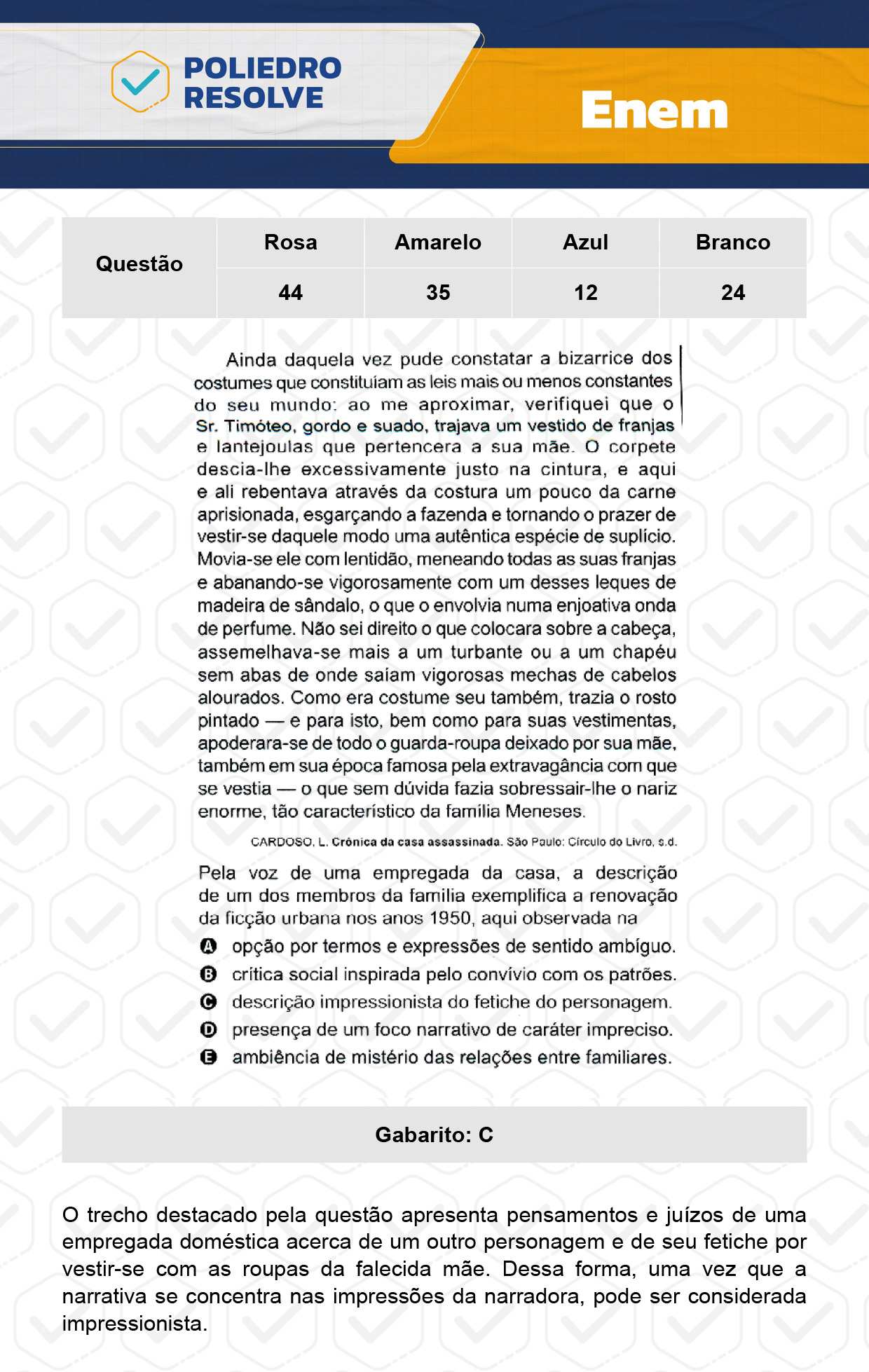 Questão 44 - 1º Dia - Prova Rosa - ENEM 2023
