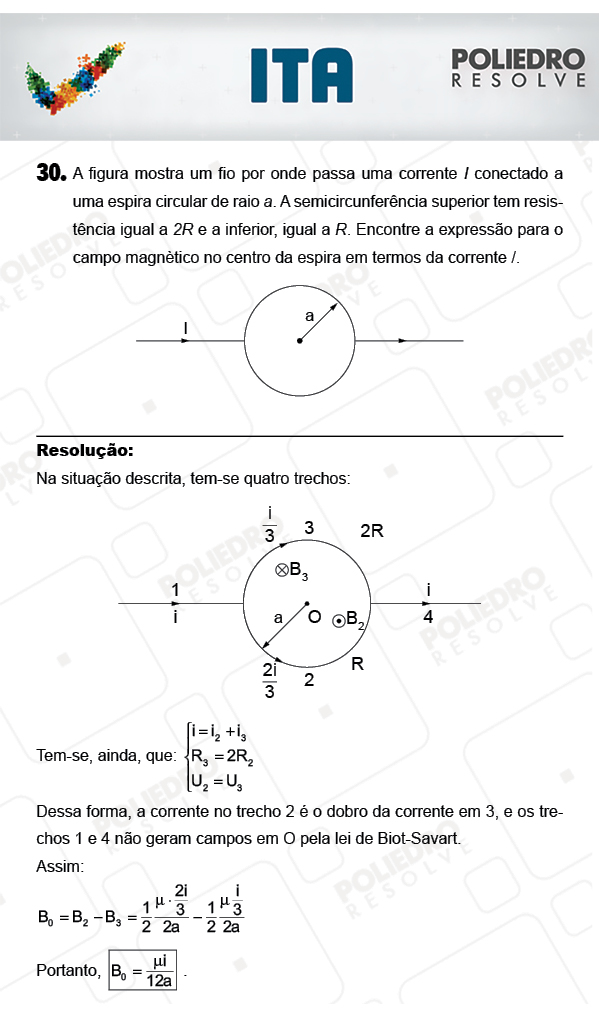Dissertativa 30 - Física - ITA 2018