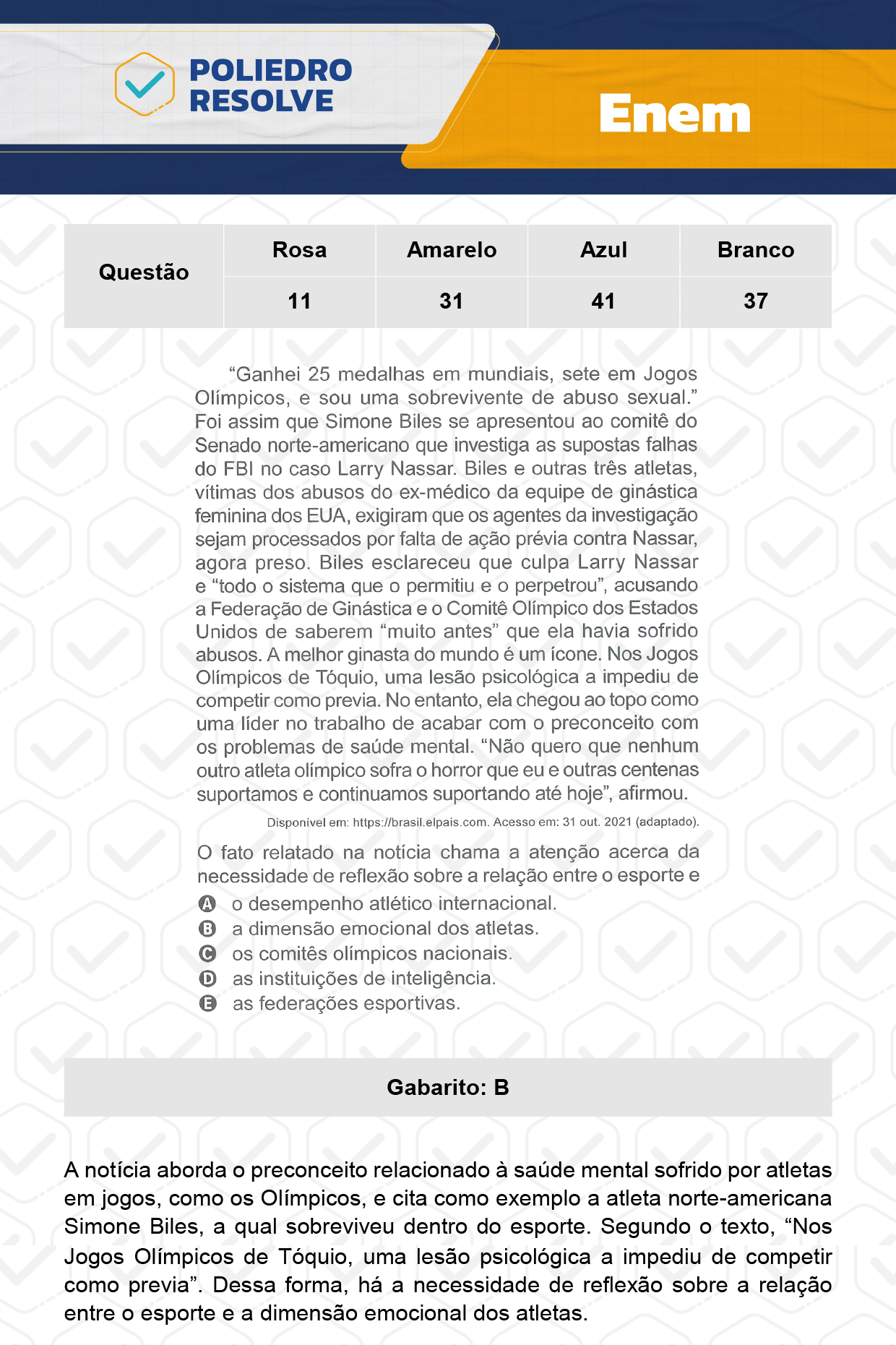 Questão 11 - 1º Dia - Prova Rosa - ENEM 2023