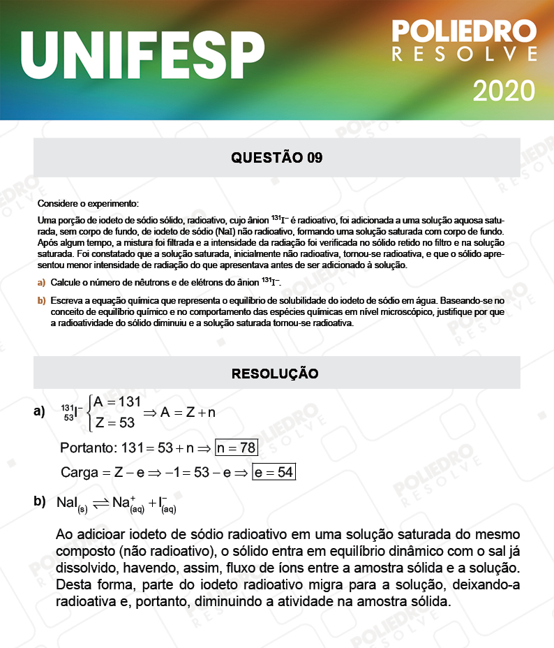 Dissertativa 9 - Fase única - 2º Dia - Unifesp 2020