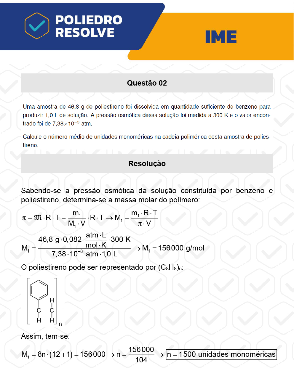 Dissertativa 2 - 2ª Fase - Química - IME 2023