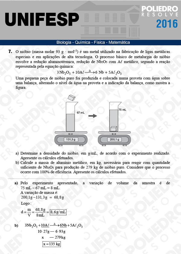 Dissertativa 7 - Exatas - Unifesp 2016