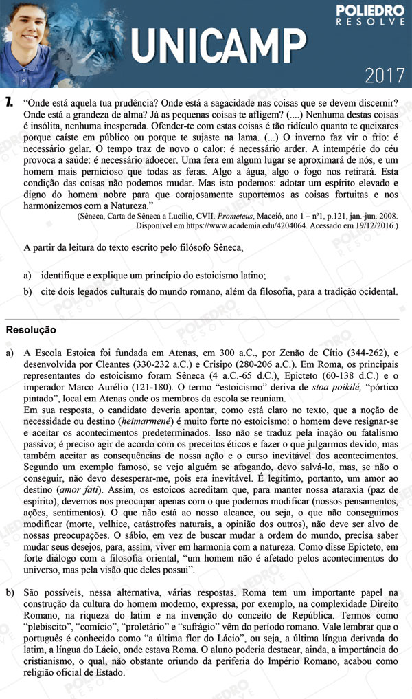 Dissertativa 7 - 2ª Fase 2º DIA - Unicamp 2017