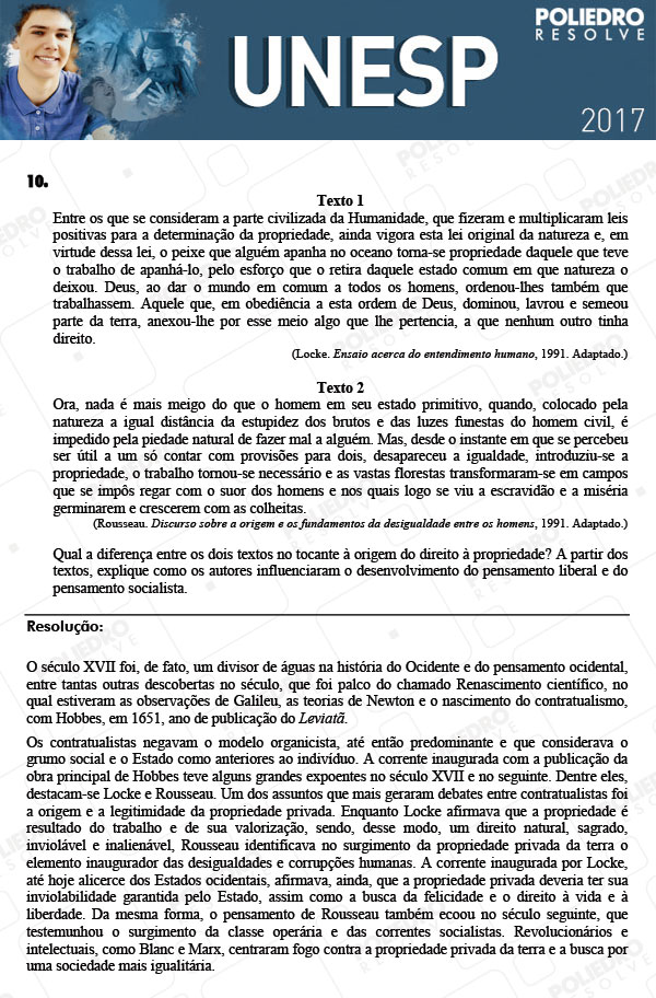 Dissertativa 10 - 2ª Fase - Unesp 2017