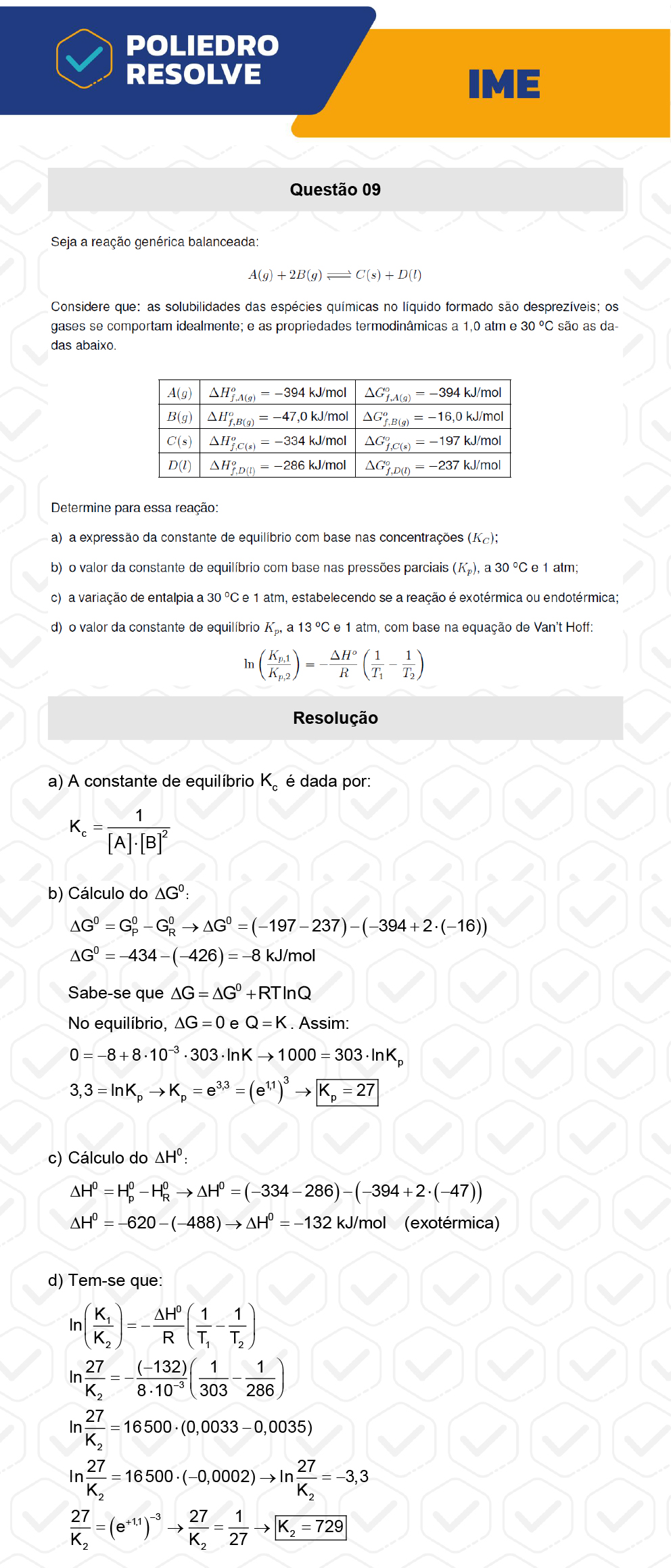 Dissertativa 9 - 2ª Fase - Química - IME 2023