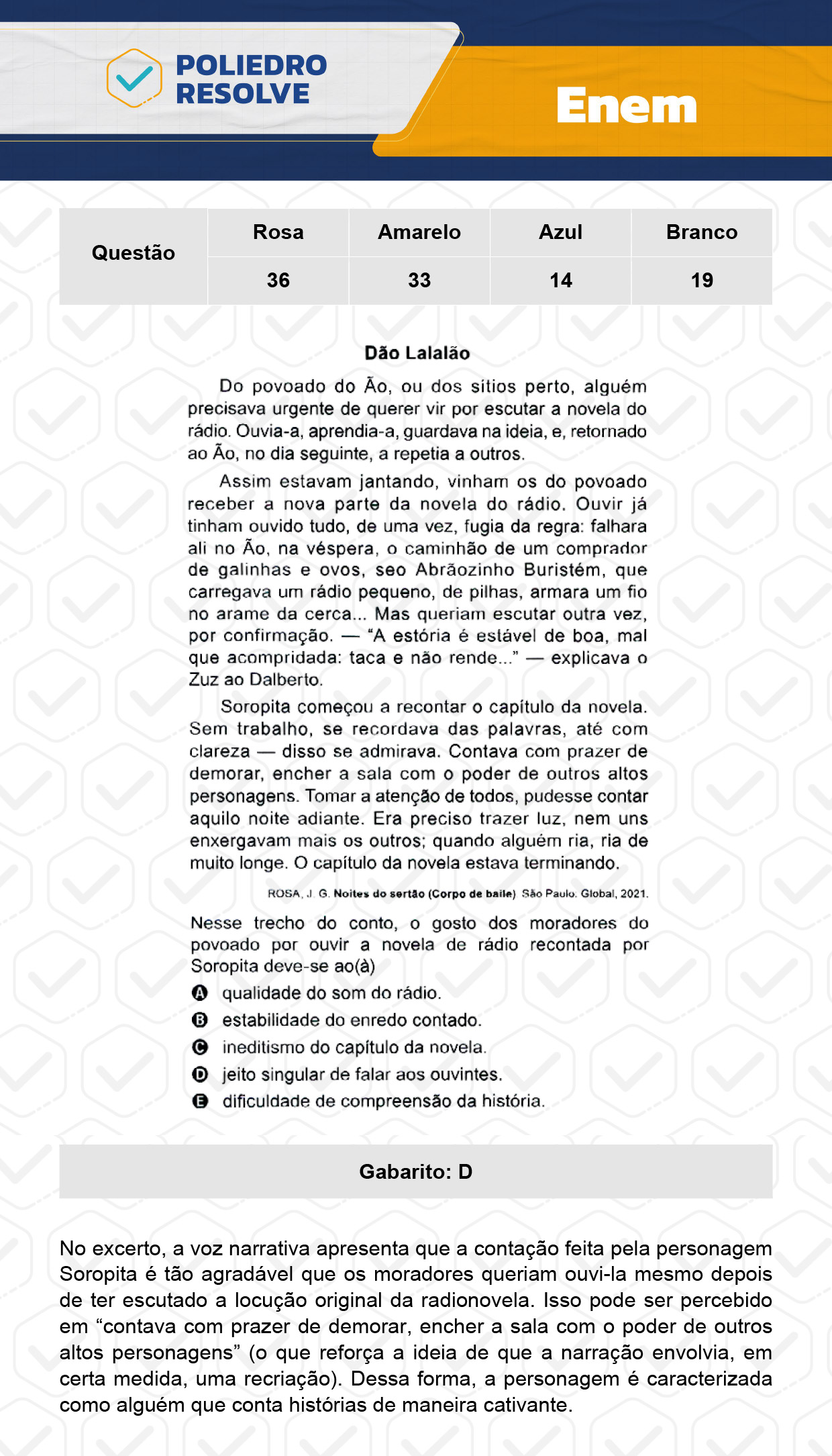 Questão 14 - 1º Dia - Prova Azul - ENEM 2023