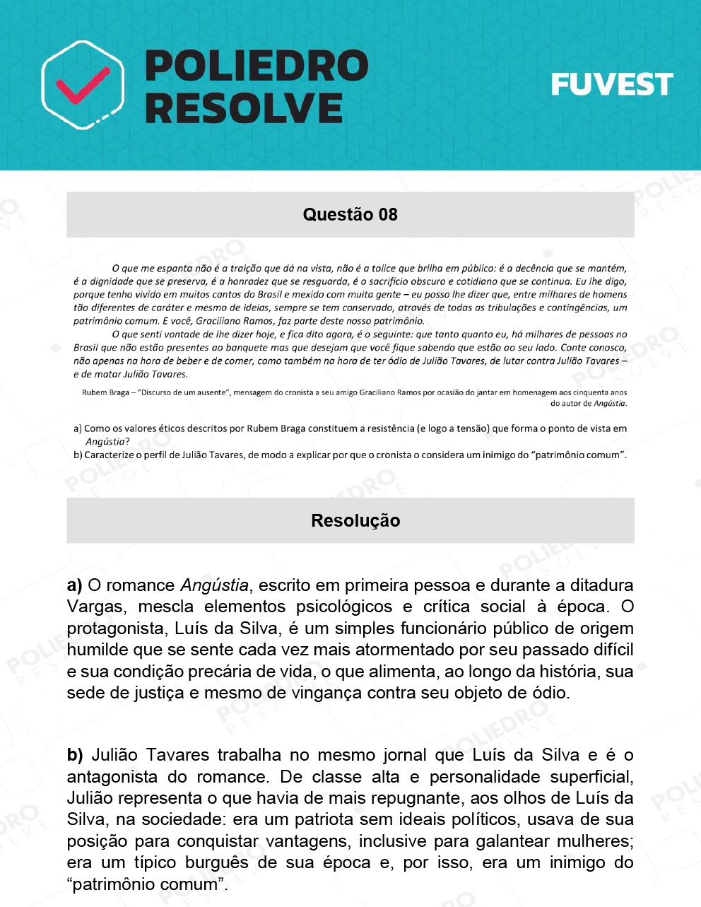Dissertativa 8 - 2ª Fase - 1º Dia - Fuvest 2022