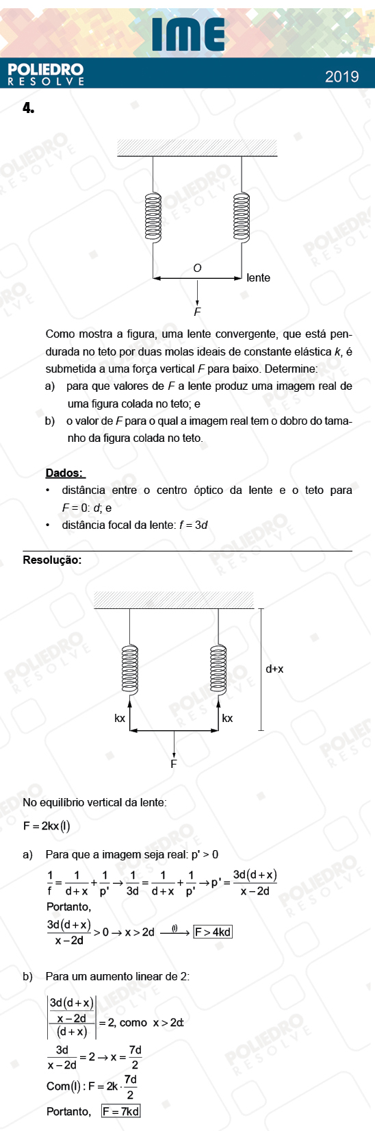 Dissertativa 4 - 2ª Fase - Física - IME 2019