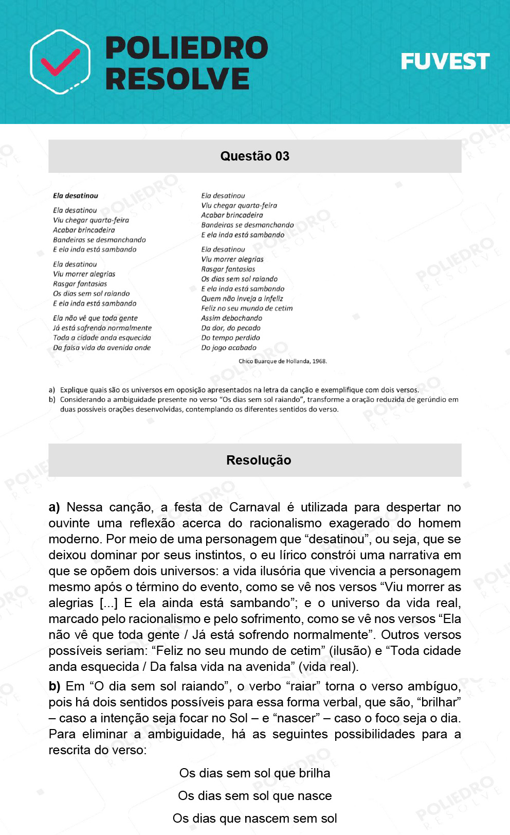 Dissertativa 3 - 2ª Fase - 1º Dia - Fuvest 2022