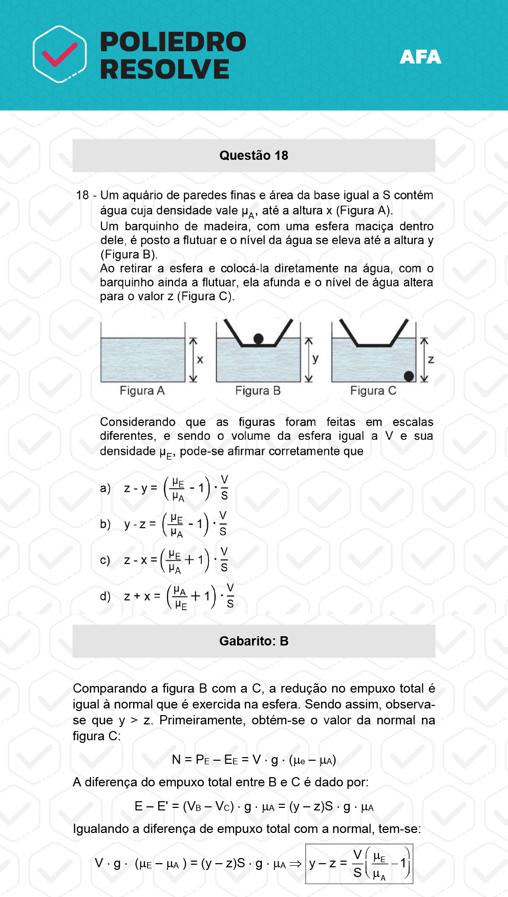 Questão 18 - Prova Tipo A - AFA 2023