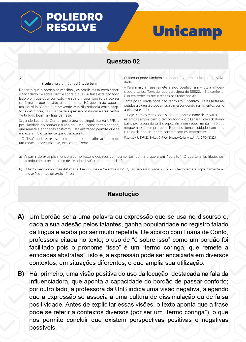 Dissertativa 2 - 2ª Fase - 1º Dia - Unicamp 2023