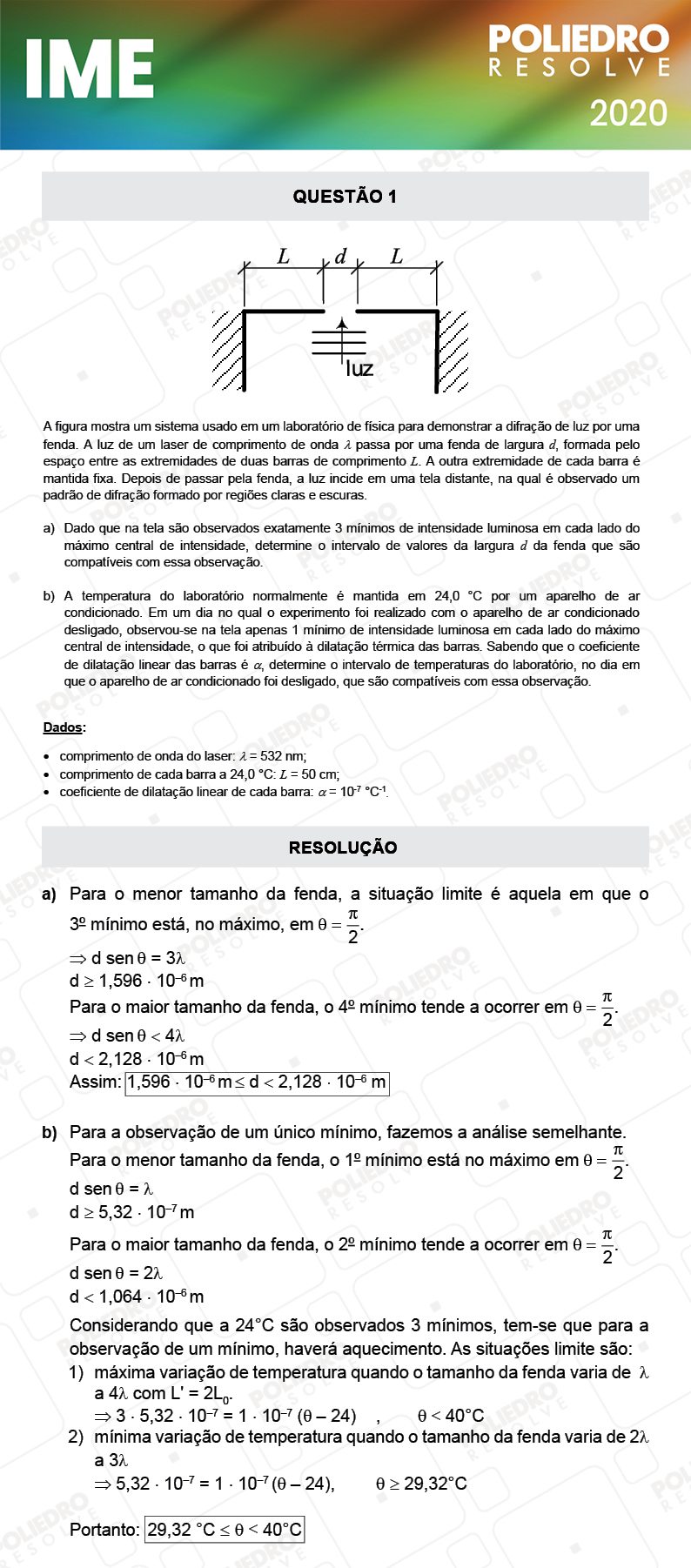 Dissertativa 1 - 2ª Fase - Física - IME 2020