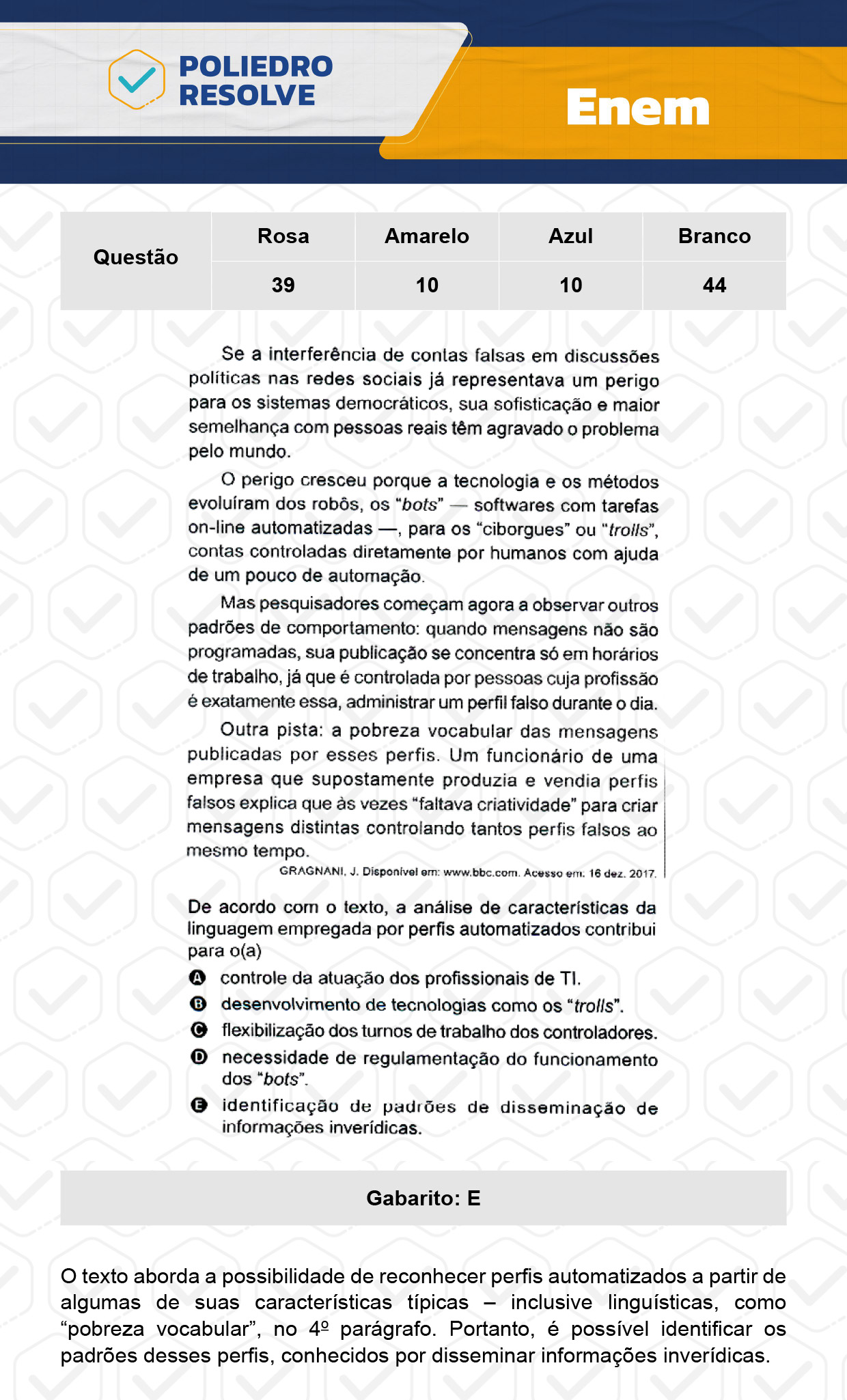 Questão 10 - 1º Dia - Prova Azul - ENEM 2023