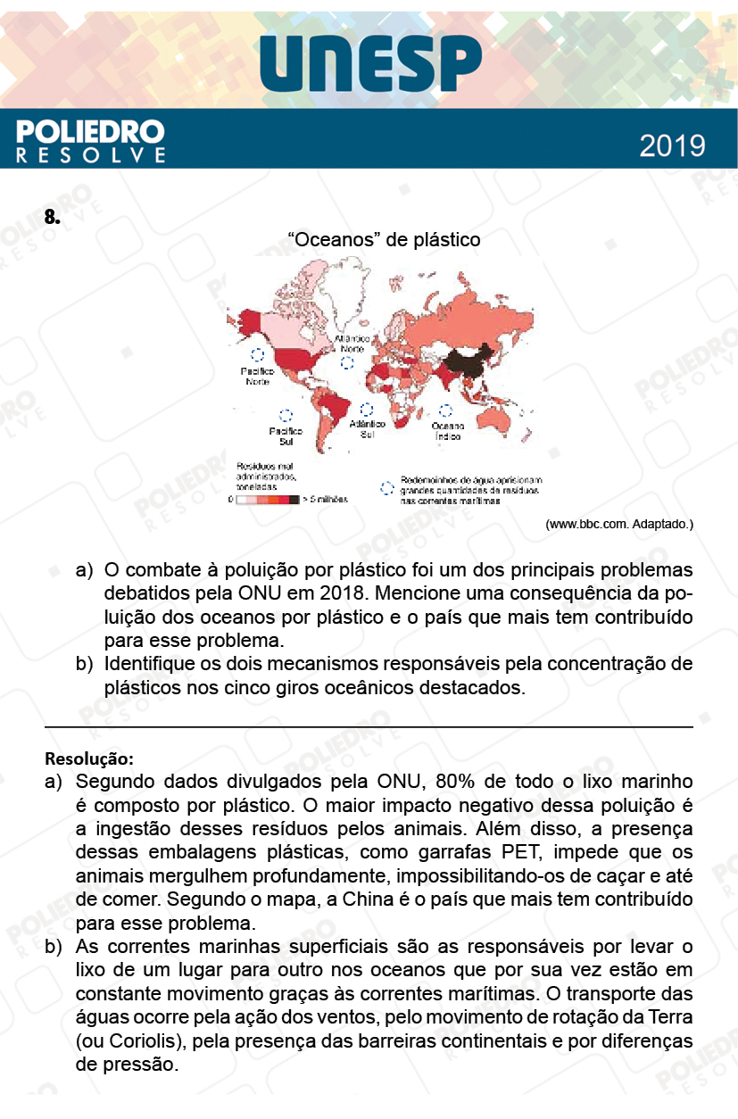 Dissertativa 8 - 2ª Fase - 1º Dia - Unesp 2019