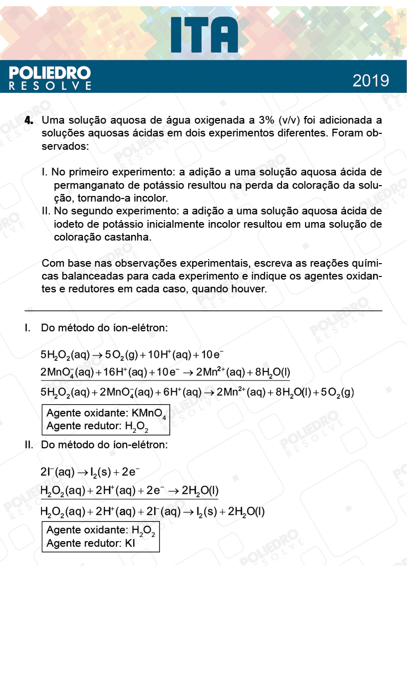 Dissertativa 4 - 2ª Fase - 1º Dia - MAT / QUI - ITA 2019