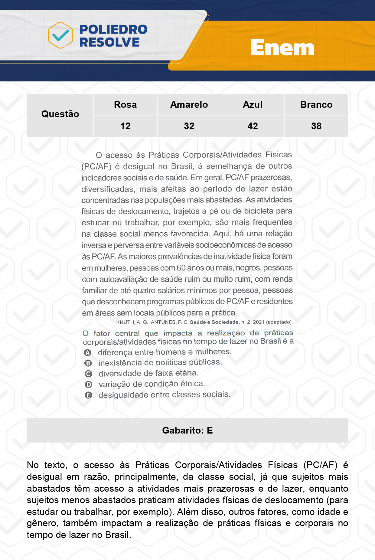 Questão 42 - 1º Dia - Prova Azul - ENEM 2023