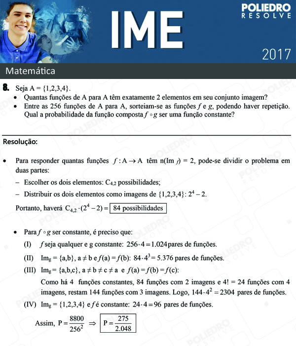Dissertativa 8 - Matemática - IME 2017