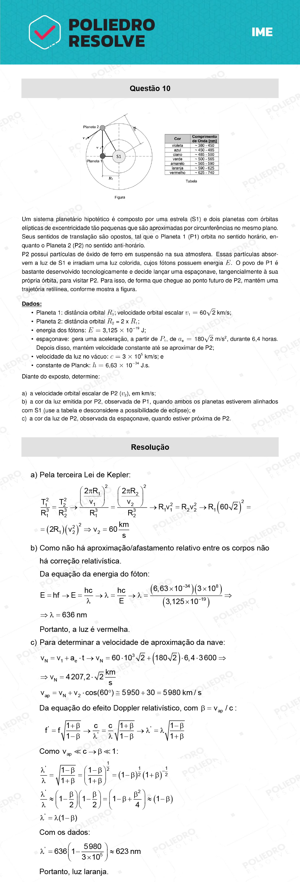 Dissertativa 10 - 2ª Fase - Física - IME 2022