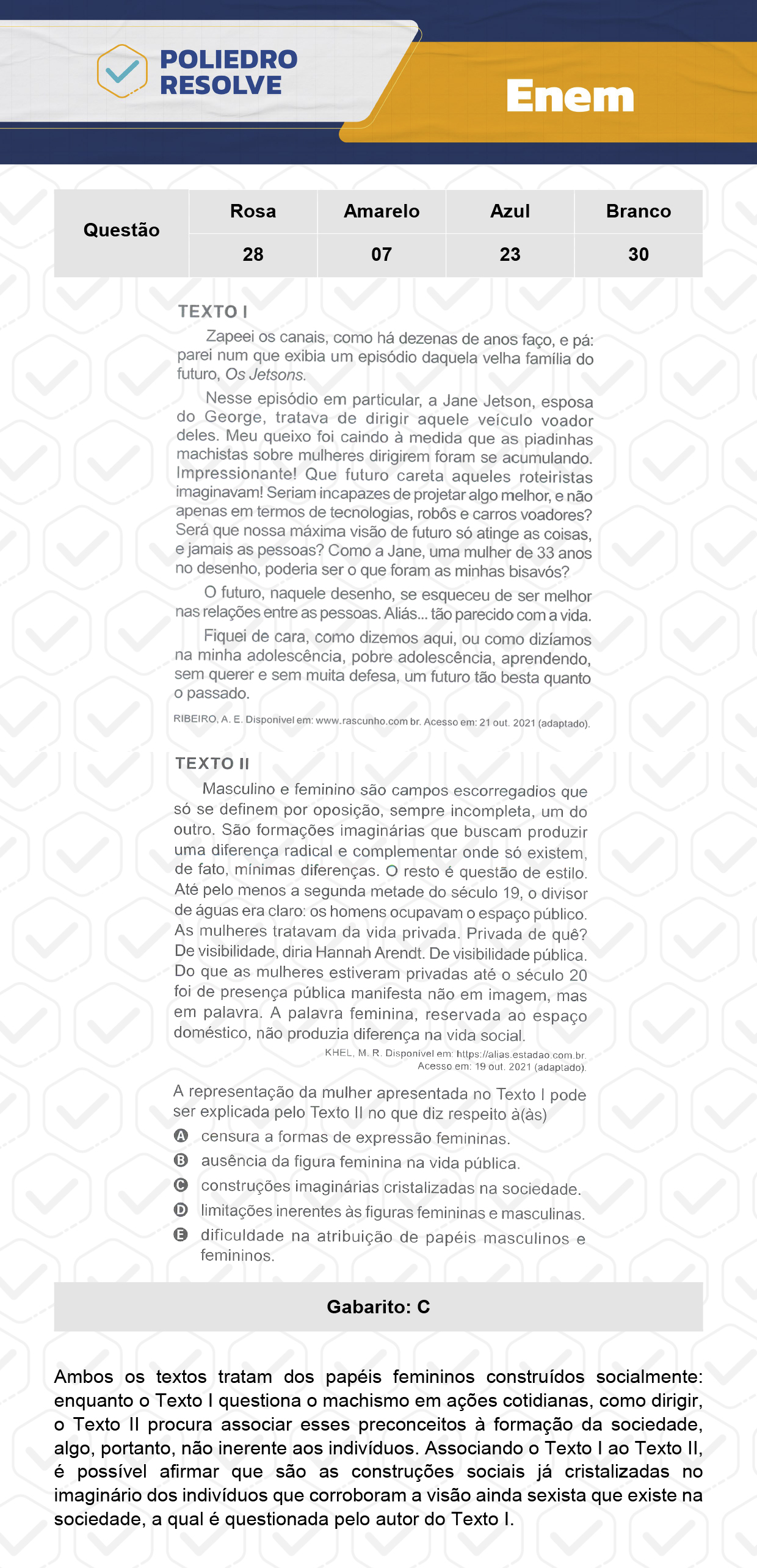 Questão 12 - 1º Dia - Prova Amarela - Enem 2023
