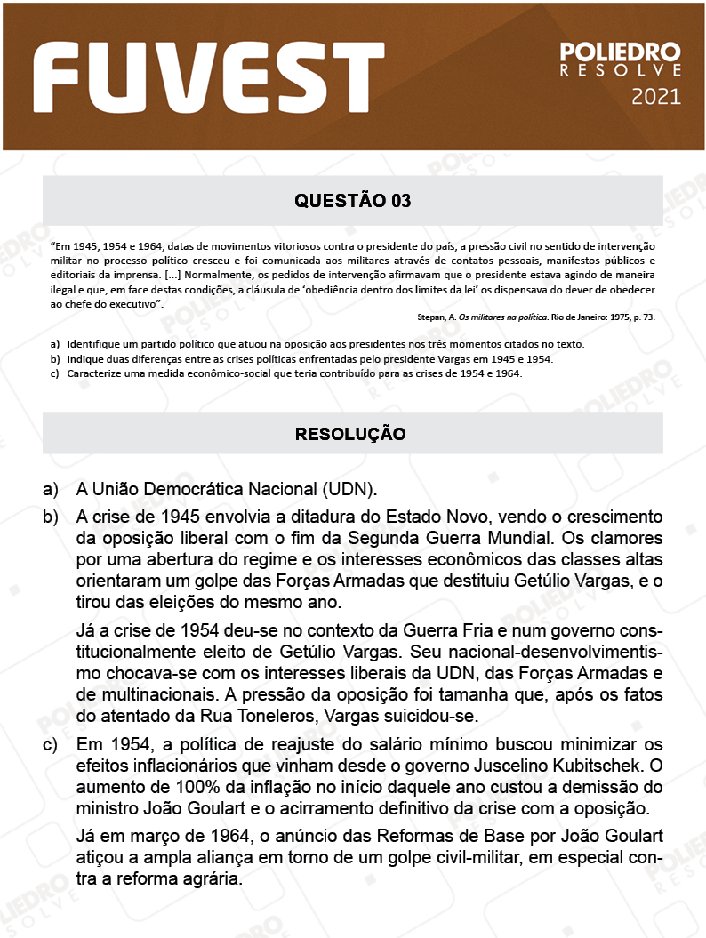 Dissertativa 3 - 2ª Fase - 2º Dia - Fuvest 2021