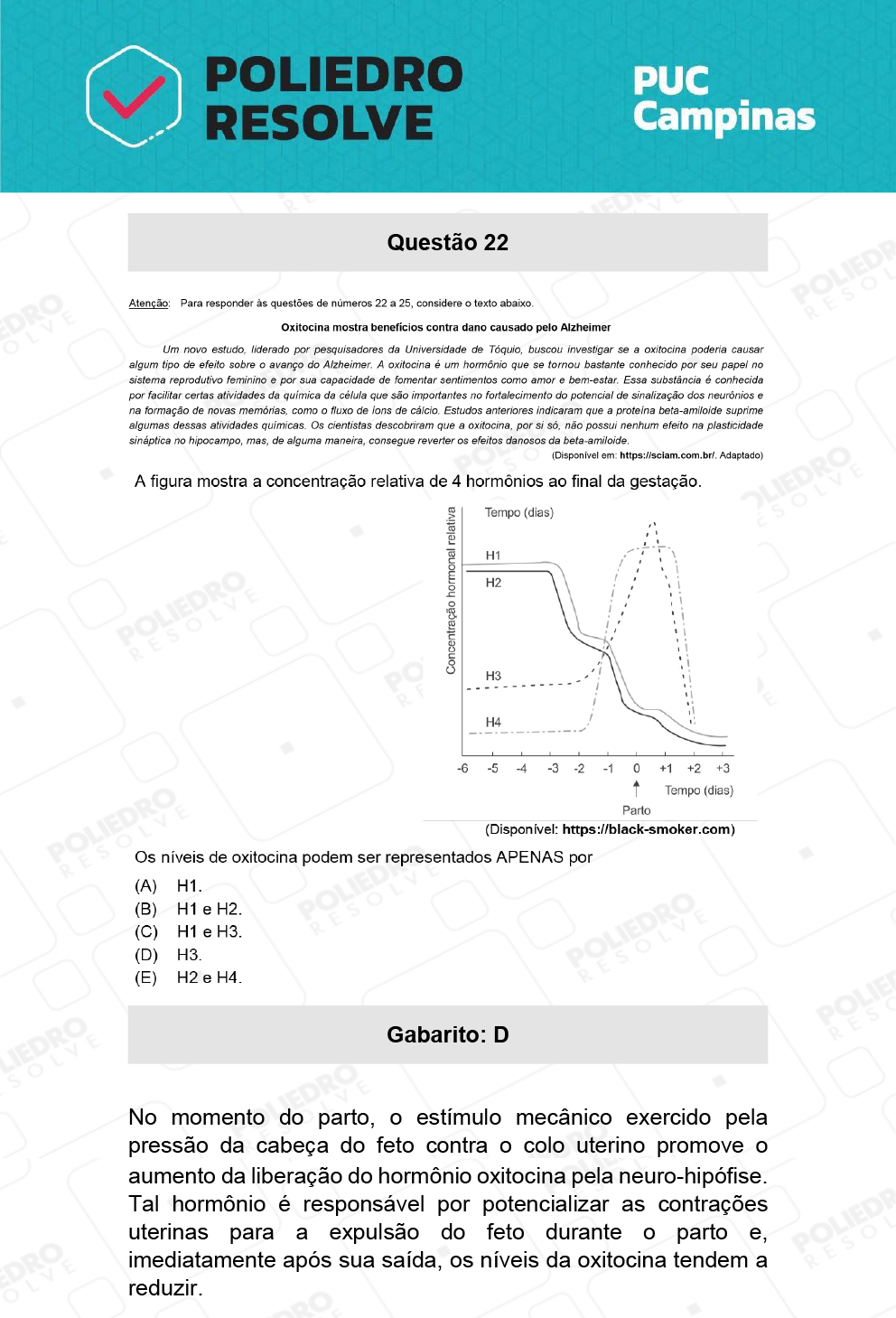 Questão 22 - Prova Geral e Medicina - PUC-Campinas 2022