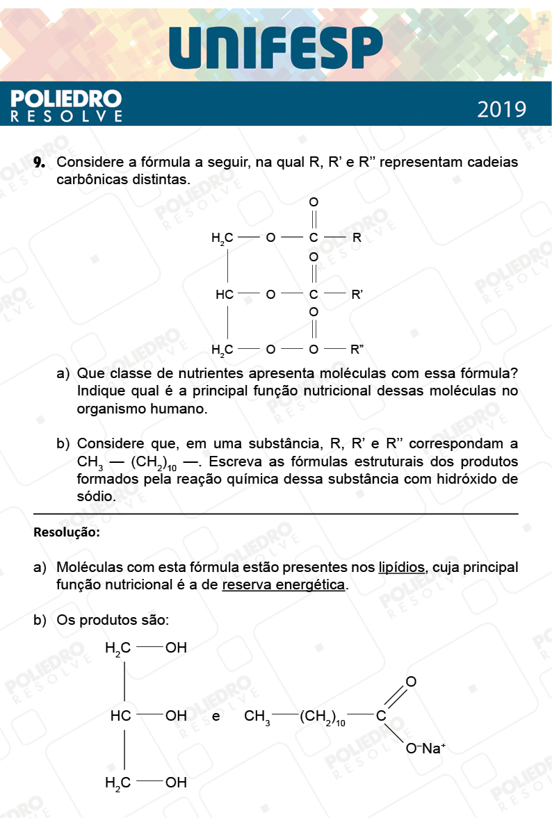 Dissertativa 9 - Fase única - 2º Dia - Unifesp 2019