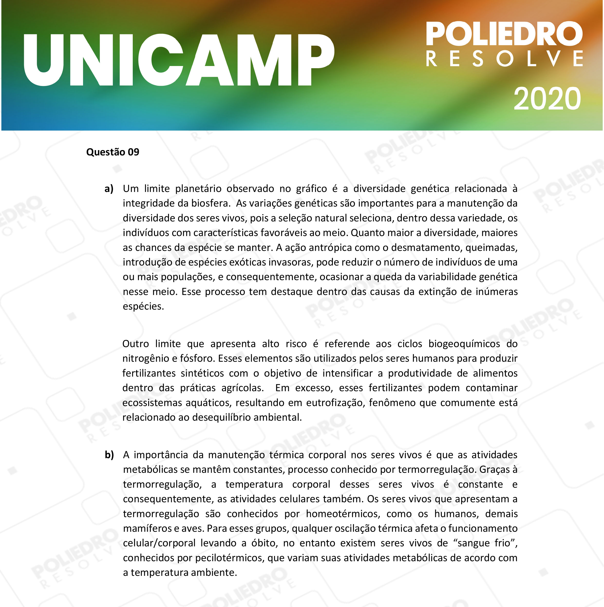Dissertativa 9 - 2ª Fase - 1º Dia - Unicamp 2020