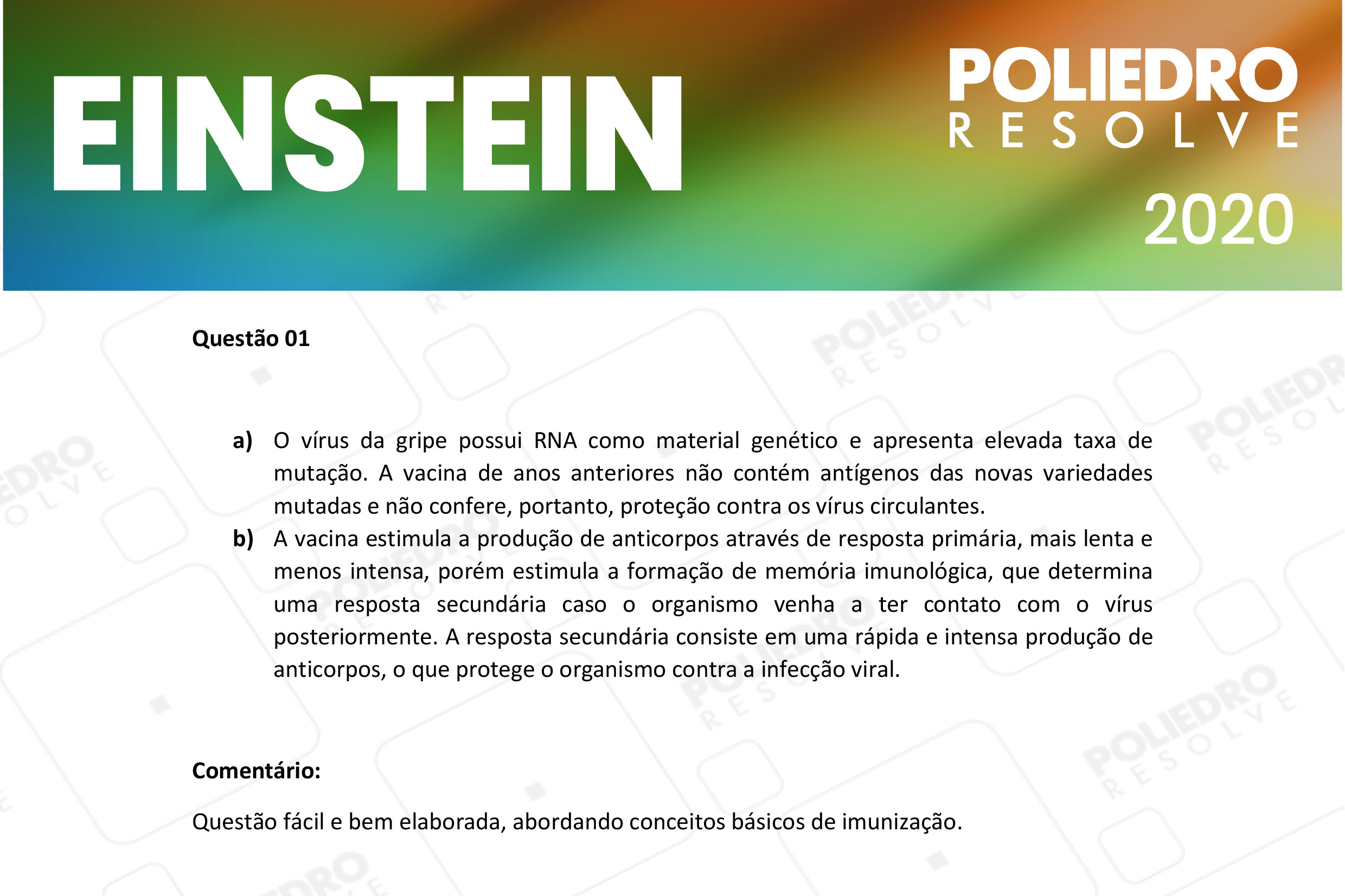 Dissertativa 1 - Fase única - Einstein 2020