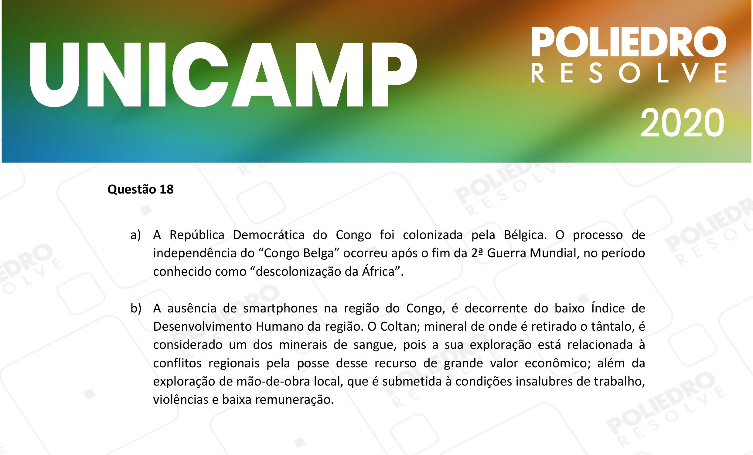 Dissertativa 18 - 2ª Fase - 2º Dia - Unicamp 2020