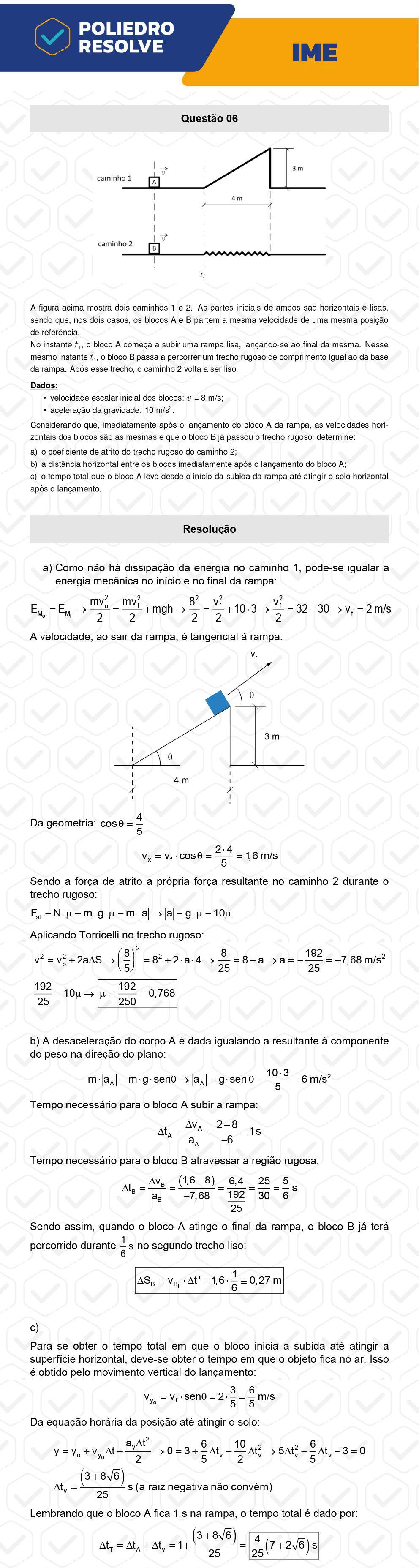 Dissertativa 6 - 2ª Fase - Física - IME 2023