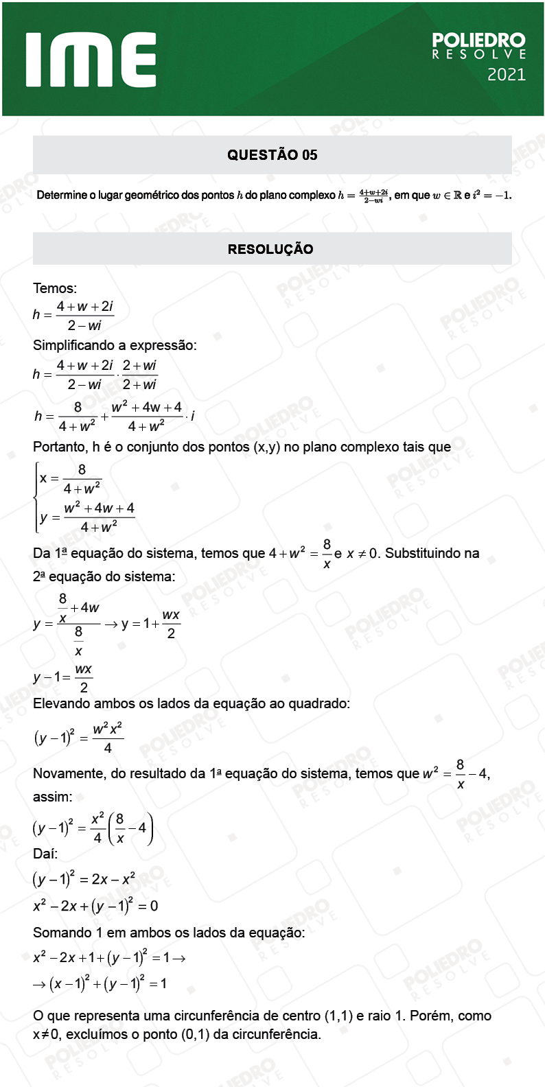 Dissertativa 5 - 2ª Fase - Matemática - IME 2021