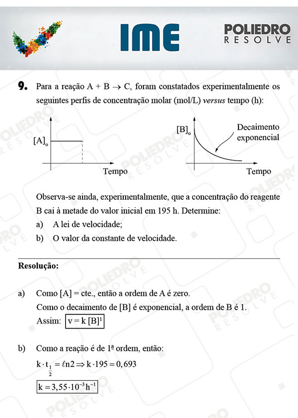 Dissertativa 9 - Química - IME 2018