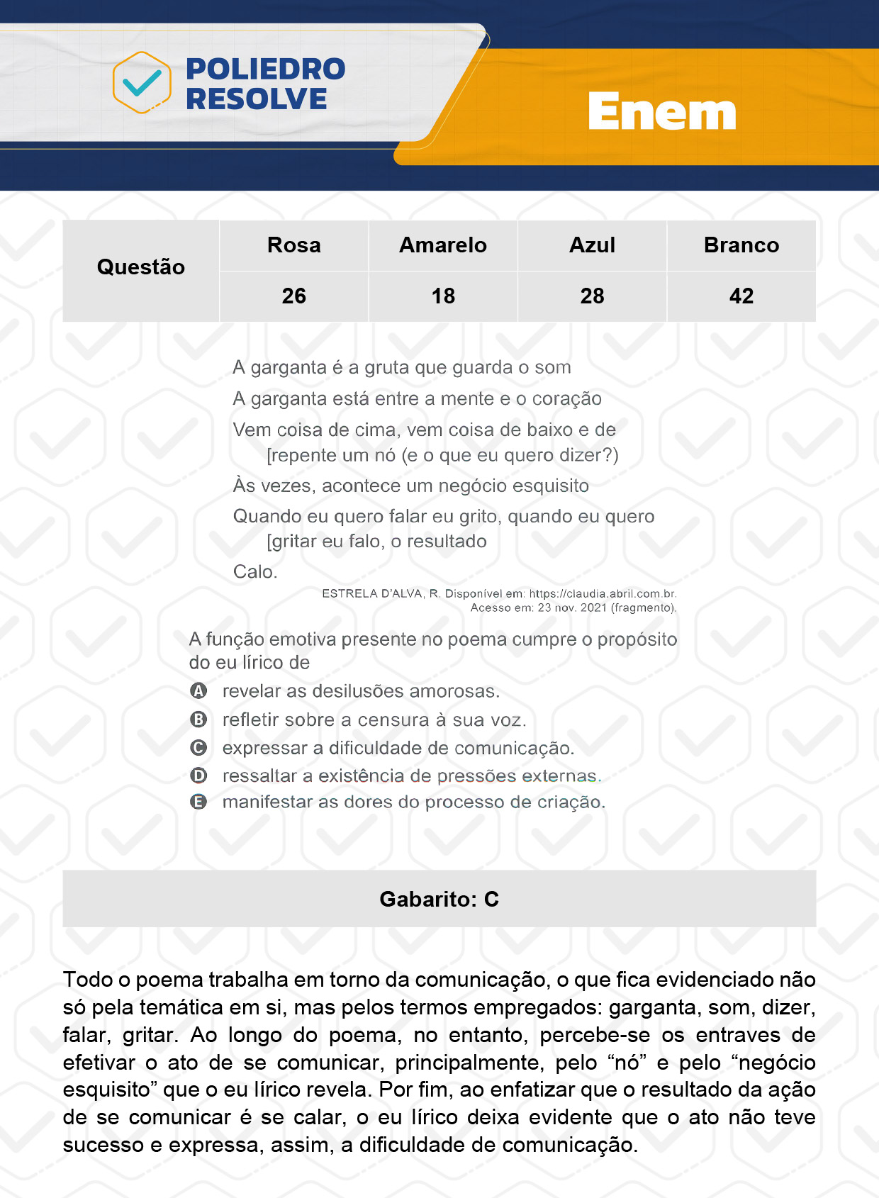 Questão 28 - 1º Dia - Prova Azul - ENEM 2023